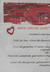 Menu Le bistrot du boucher - Le menu saint valentin