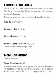 Menu Le Café Suisse - Les formules et menu enfant