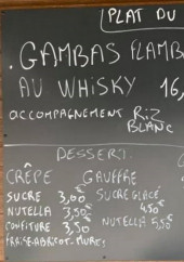 Menu Le Garrison - Exemple de menu