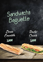 Menu Original sandwich - les salades et sandwiches