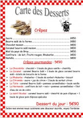 Menu Les Tables de la Gare - Crêpes, desserts