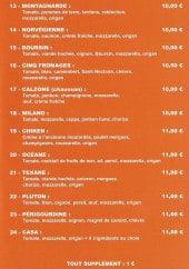 Menu La Casa Pizza - Les pizzas suite