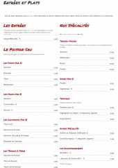 Menu Maneki neko - Entrées, poissons et spécialités 