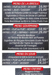 Menu O deux - Les menus