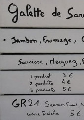 Menu Chez Malo - les galettes