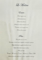 Menu Le Molière - Les entrées et plats