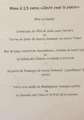 Menu Juste à Côté - Menu 23€