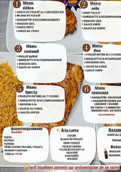 Menu Best Chicken Roz - Les menus