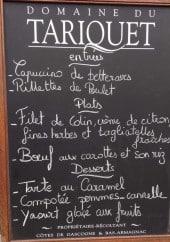 Menu Bistrot Grenadine - Extraits de menu