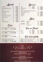 Menu Chez Marion - Bières, apéritifs, boissons,.....