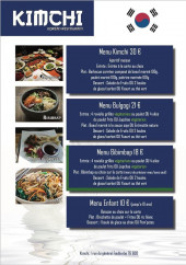 Menu Kimchi - Les menus
