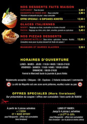 Menu V&P - les desserts et glaces