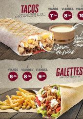 Menu Le Montvillais - Les tacos