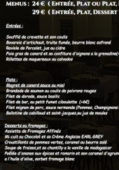 Menu Le clos lupin - Les menus