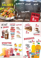 Menu Burger Fr'Eat - Les salades, boissons et smoothies,...