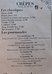 Menu Le Henri Cat - Les crêpes et glaces artisanales