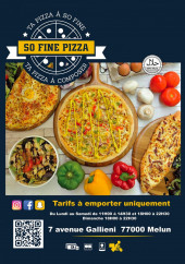 Menu So fine Pizza - Carte et menu So fine Pizza  Melun