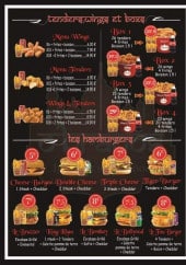 Menu O'Branos - Wings, box et hamburgers 