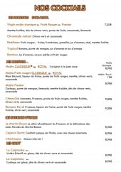 Menu Bassano - Les cocktails 