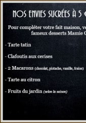 Menu Mamie Cuisine - Les sucrées