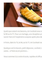 Menu An cocktail - Les prestations de fete