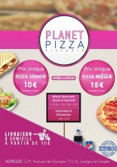 Menu Planet pizza - Carte et menu Planet pizza Savigny le Temple