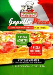 Menu Gepetto Pizza - Carte et menu Gepetto Pizza Le Pin