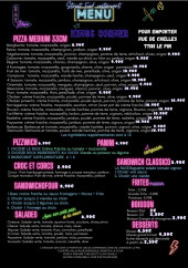 Menu Kings corner - La carte