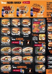 Menu Chicken Paradise - Menus, salades, paninis,...