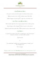 Menu Le Jardin du Gout - Le menu à 57,5€ suite