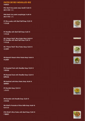 Menu Dragonland - Les pâtes de riz, nouilles, ...