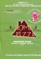 Menu Home Pizza - carte et menu home pizza mitry