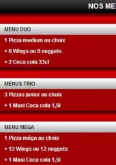 Menu Casa Presto - Les menus midi et soir