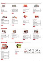 Menu Asian Sky - Les menus