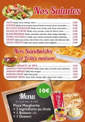 Menu Momo Pizza - Salades, sandwiches, frites,...