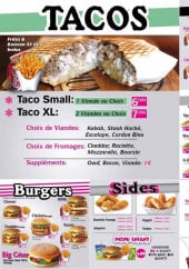 Menu KingFood - Tacos, burgers, sides,...