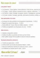 Menu Le Tempo - Les pizzas, plats,...