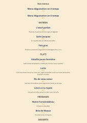 Menu Papylles - Les menus