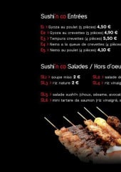 Menu Sushi & CO - Les entrées, les salades et les hors d'oeuvre