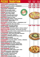 Menu Hot Pizza 77 - Les pizzas traditions