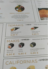 Menu Kyoto - Temakis, makis et californias