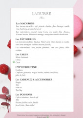 Menu Menu palais - menu ladurée