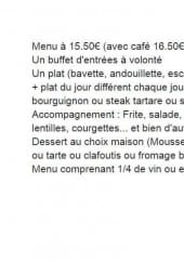 Menu Chez Antoinette - Les formules
