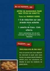 Menu Pizza Toccata - les plus