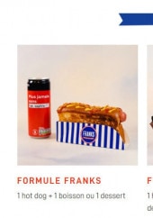 Menu Franks Hot Dog - Les formules