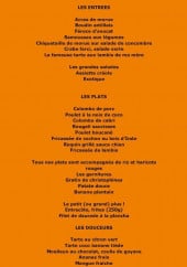 Menu La Plantation -  Les entrées, plats et douceurs à la carte