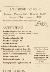 Menu O tempstic - Les menus