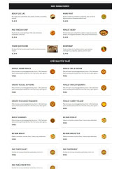 Menu Asian Food - Les signatures et spécialités thaï
