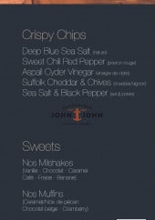 Menu Jack et Joey - Les crispy chips et sweets