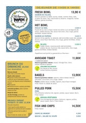 Menu La Bonne Planque - Les déjeuners, brunch, …